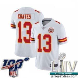 Gorgeous 2020 Super Bowl LIV Kansas City Chiefs #13 Sammie Coates White Vapor Untouchable Limited Player Football Jersey