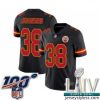 Premium 2020 Super Bowl LIV Kansas City Chiefs #38 Dontae Johnson Limited Black Rush Vapor Untouchable Football Jersey