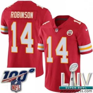 Stunning 2020 Super Bowl LIV Nike Kansas City Chiefs #14 Demarcus Robinson Red Team Color Vapor Untouchable Limited Player NFL Jersey