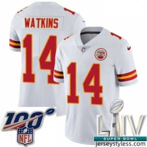 Impressive 2020 Super Bowl LIV Nike Kansas City Chiefs #14 Sammy Watkins White Vapor Untouchable Limited Player NFL Jersey