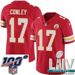 Stylish 2020 Super Bowl LIV Nike Kansas City Chiefs #17 Chris Conley Red Team Color Vapor Untouchable Limited Player NFL Jersey