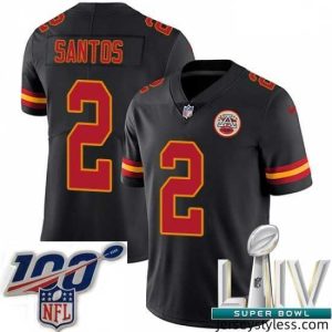 Amazing 2020 Super Bowl LIV Nike Kansas City Chiefs #2 Cairo Santos Limited Black Rush Vapor Untouchable NFL Jersey