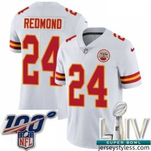 Fantastic 2020 Super Bowl LIV Nike Kansas City Chiefs #24 Will Redmond White Vapor Untouchable Limited Player NFL Jersey