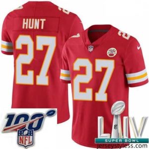 Unique 2020 Super Bowl LIV Nike Kansas City Chiefs #27 Kareem Hunt Red Team Color Vapor Untouchable Limited Player NFL Jersey