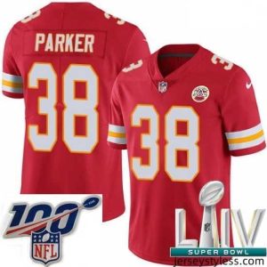 Stunning 2020 Super Bowl LIV Nike Kansas City Chiefs #38 Ron Parker Red Team Color Vapor Untouchable Limited Player NFL Jersey