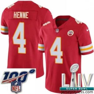 Amazing 2020 Super Bowl LIV Nike Kansas City Chiefs #4 Chad Henne Red Team Color Vapor Untouchable Limited Player NFL Jersey