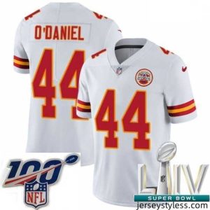 Stylish 2020 Super Bowl LIV Nike Kansas City Chiefs #44 Dorian O'Daniel White Vapor Untouchable Limited Player NFL Jersey