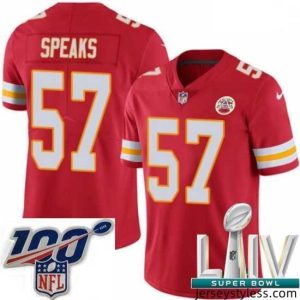 Unique 2020 Super Bowl LIV Nike Kansas City Chiefs #57 Breeland Speaks Red Team Color Vapor Untouchable Limited Player NFL Jersey
