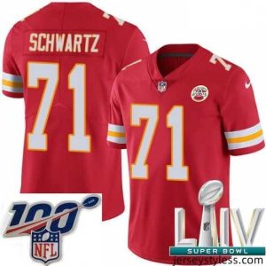 Amazing 2020 Super Bowl LIV Nike Kansas City Chiefs #71 Mitchell Schwartz Red Team Color Vapor Untouchable Limited Player NFL Jersey