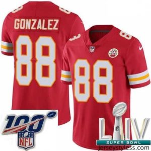 Gorgeous 2020 Super Bowl LIV Nike Kansas City Chiefs #88 Tony Gonzalez Red Team Color Vapor Untouchable Limited Player NFL Jersey