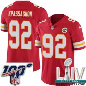 Amazing 2020 Super Bowl LIV Nike Kansas City Chiefs #92 Tanoh Kpassagnon Red Team Color Vapor Untouchable Limited Player NFL Jersey