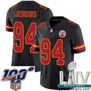 Unique 2020 Super Bowl LIV Nike Kansas City Chiefs #94 Jarvis Jenkins Limited Black Rush Vapor Untouchable NFL Jersey