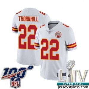 Amazing 2020 Super Bowl LIV Kansas City Chiefs #22 Juan Thornhill White Vapor Untouchable Limited Player Football Jersey