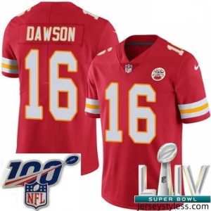Impressive 2020 Super Bowl LIV Nike Kansas City Chiefs #16 Len Dawson Red Team Color Vapor Untouchable Limited Player NFL Jersey