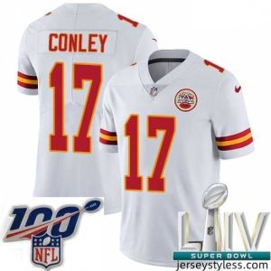 Fantastic 2020 Super Bowl LIV Nike Kansas City Chiefs #17 Chris Conley White Vapor Untouchable Limited Player NFL Jersey