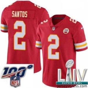 Impressive 2020 Super Bowl LIV Nike Kansas City Chiefs #2 Cairo Santos Red Team Color Vapor Untouchable Limited Player NFL Jersey