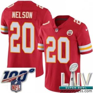Unique 2020 Super Bowl LIV Nike Kansas City Chiefs #20 Steven Nelson Red Team Color Vapor Untouchable Limited Player NFL Jersey