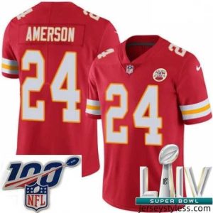 Amazing 2020 Super Bowl LIV Nike Kansas City Chiefs #24 David Amerson Red Team Color Vapor Untouchable Limited Player NFL Jersey