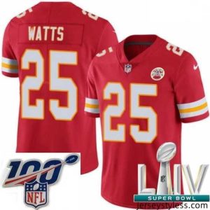 Impressive 2020 Super Bowl LIV Nike Kansas City Chiefs #25 Armani Watts Red Team Color Vapor Untouchable Limited Player NFL Jersey