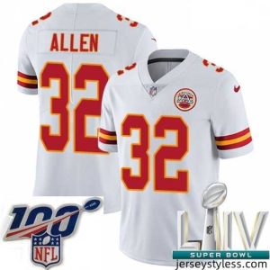 Stunning 2020 Super Bowl LIV Nike Kansas City Chiefs #32 Marcus Allen White Vapor Untouchable Limited Player NFL Jersey