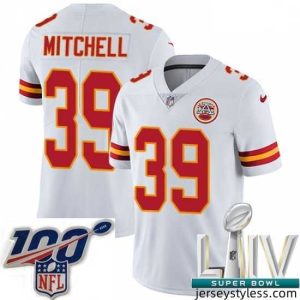 Unique 2020 Super Bowl LIV Nike Kansas City Chiefs #39 Terrance Mitchell White Vapor Untouchable Limited Player NFL Jersey