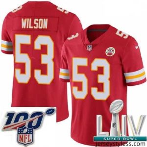 Premium 2020 Super Bowl LIV Nike Kansas City Chiefs #53 Ramik Wilson Red Team Color Vapor Untouchable Limited Player NFL Jersey
