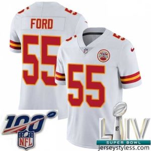 Unique 2020 Super Bowl LIV Nike Kansas City Chiefs #55 Dee Ford White Vapor Untouchable Limited Player NFL Jersey