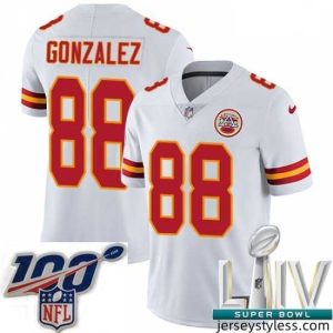 Unique 2020 Super Bowl LIV Nike Kansas City Chiefs #88 Tony Gonzalez White Vapor Untouchable Limited Player NFL Jersey