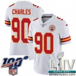 Unique 2020 Super Bowl LIV Nike Kansas City Chiefs #90 Stefan Charles White Vapor Untouchable Limited Player NFL Jersey