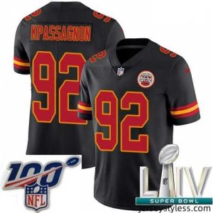 Fantastic 2020 Super Bowl LIV Nike Kansas City Chiefs #92 Tanoh Kpassagnon Limited Black Rush Vapor Untouchable NFL Jersey