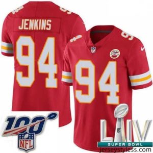 Impressive 2020 Super Bowl LIV Nike Kansas City Chiefs #94 Jarvis Jenkins Red Team Color Vapor Untouchable Limited Player NFL Jersey