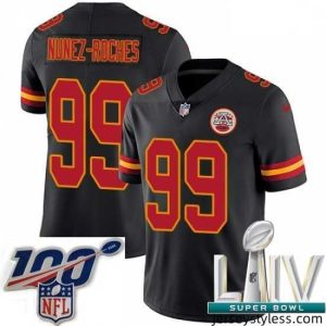 Gorgeous 2020 Super Bowl LIV Nike Kansas City Chiefs #99 Rakeem Nunez-Roches Limited Black Rush Vapor Untouchable NFL Jersey