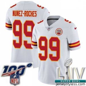 Impressive 2020 Super Bowl LIV Nike Kansas City Chiefs #99 Rakeem Nunez-Roches White Vapor Untouchable Limited Player NFL Jersey