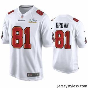 Impressive Antonio Brown Buccaneers White Super Bowl Lv Game Fashion Jersey
