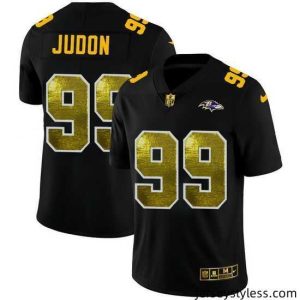 Stylish Baltimore Ravens 99 Matthew Judon Black Nike Golden Sequin Vapor Limited NFL Jersey