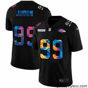 Impressive Baltimore Ravens 99 Matthew Judon Nike Multi Color Black 2020 NFL Crucial Catch Vapor Untouchable Limited Jersey