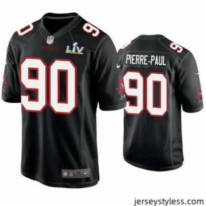 Stunning Jason Pierre Paul Buccaneers Black Super Bowl Lv Game Fashion Jersey