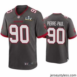 Unique Jason Pierre Paul Buccaneers Pewter Super Bowl Lv Game Jersey