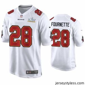 Stunning Leonard Fournette Buccaneers White Super Bowl Lv Game Fashion Jersey