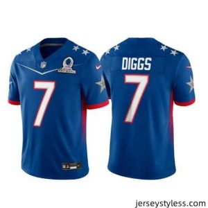 Fantastic 2022 NFL Pro Bowl Dallas Cowboys #7 Trevon Diggs NFC Blue Jersey