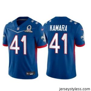 Unique 2022 NFL Pro Bowl New Orleans Saints 41 Alvin Kamara NFC Blue Jersey