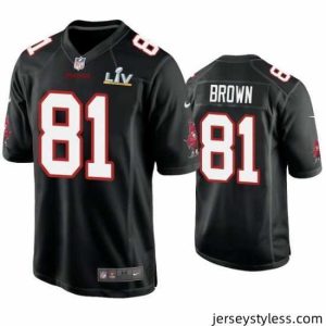 Gorgeous Antonio Brown Buccaneers Black Super Bowl Lv Game Fashion Jersey