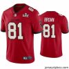 Stylish Antonio Brown Buccaneers Red Super Bowl Lv Vapor Limited Jersey