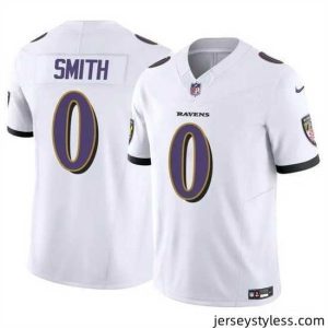 Amazing Baltimore Ravens 0 Roquan Smith White 2023 F.U.S.E  Vapor Limited Football Jersey