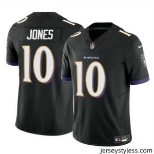 Fantastic Baltimore Ravens 10 Emory Jones Black 2023 F.U.S.E Vapor Limited Football Jersey