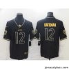 Unique Baltimore Ravens 12 Rashod Bateman Black Golden Edition Jersey
