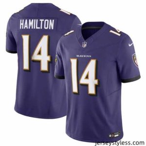 Amazing Baltimore Ravens 14 Kyle Hamilton Purple 2023 F.U.S.E Vapor Jersey