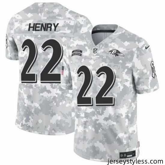 Men-Baltimore-Ravens-22-Derrick-Henry-2024-F-U-S-E-Arctic-Camo-Salute-To-Service-Limited-Stitched-Football-Jersey-885535_21759_550X550