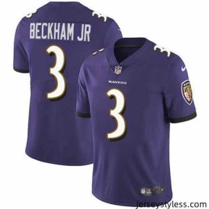 Premium Baltimore Ravens 3 Odell Beckham Jr  Purple Vapor Untouchable Football Jersey