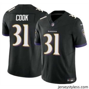 Gorgeous Baltimore Ravens 31 Dalvin Cook Black 2024 F.U.S.E  Vapor Limited Football Jersey